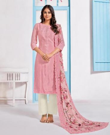 Picture of Splendid Pink Straight Cut Salwar Kameez