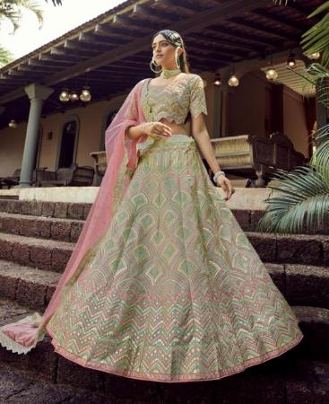 Picture of Graceful Olive Lehenga Choli