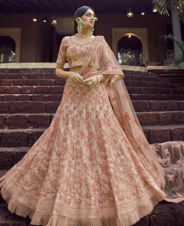 Picture of Marvelous Peach Lehenga Choli