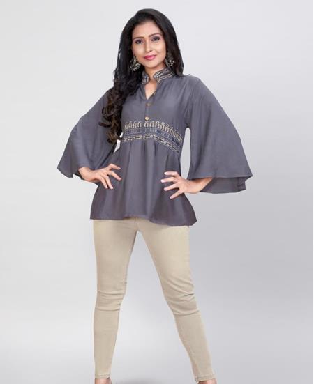 Picture of Alluring Grey Kurtis & Tunic