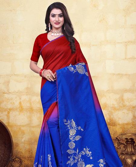 Picture of Shapely Red/Roya Casual Saree