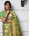 Picture of Exquisite Green Silk Saree