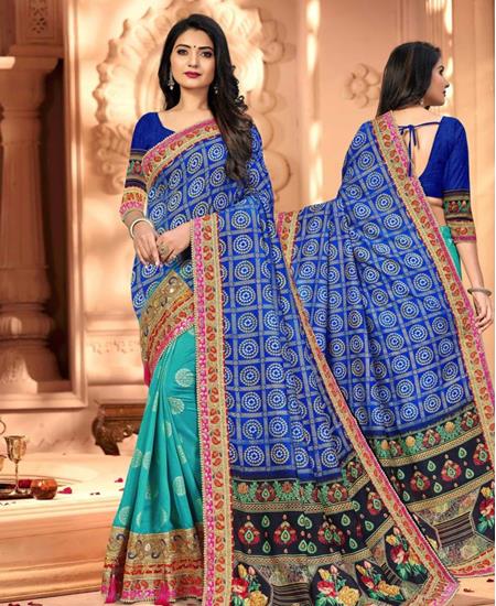 Picture of Splendid Blue+sky Blue Casual Saree