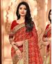 Picture of Excellent Red+cream Casual Saree