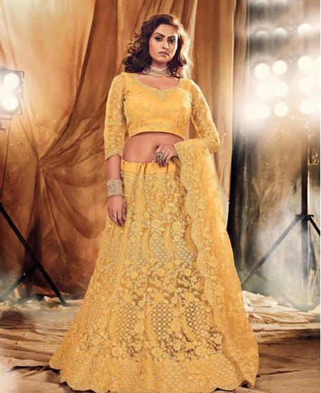 Picture of Elegant Yellow Lehenga Choli