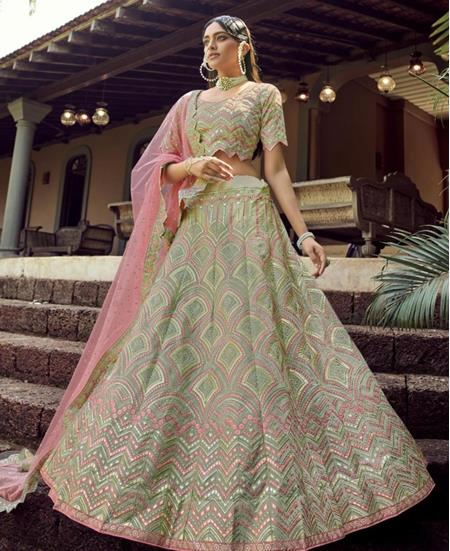 Picture of Statuesque Green Lehenga Choli