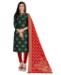 Picture of Alluring Green Cotton Salwar Kameez