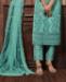 Picture of Good Looking Aqua Blue Straight Cut Salwar Kameez