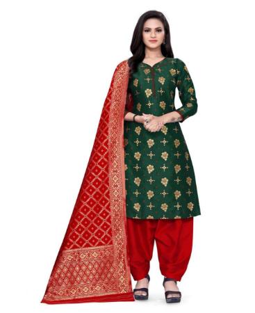 Picture of Classy Green Cotton Salwar Kameez