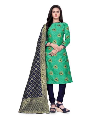 Picture of Ideal Sea Green Cotton Salwar Kameez