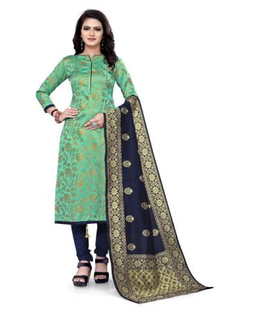 Picture of Well Formed Sea Green Straight Cut Salwar Kameez