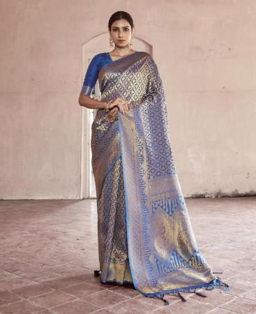 Picture of Fine Blue Designer Saree