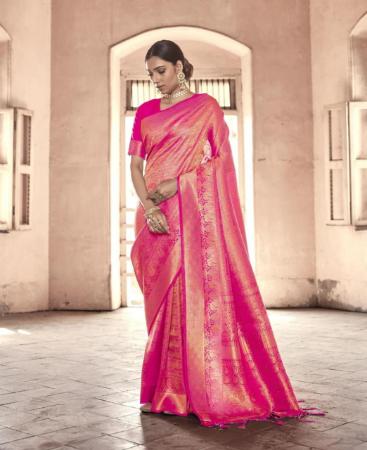 Picture of Stunning Pink Designer Saree