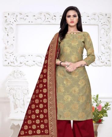 Picture of Sightly Beige Cotton Salwar Kameez