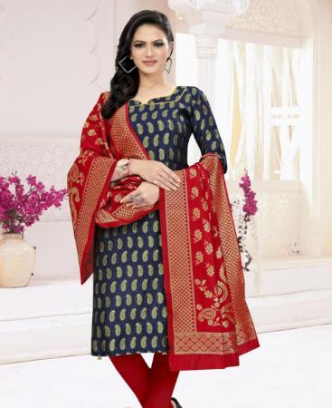 Picture of Grand Blue Cotton Salwar Kameez