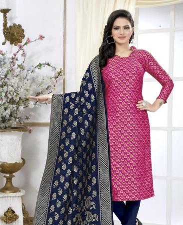 Picture of Delightful Pink Cotton Salwar Kameez