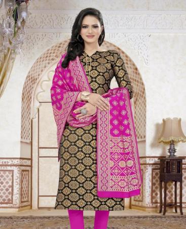 Picture of Bewitching Black Cotton Salwar Kameez