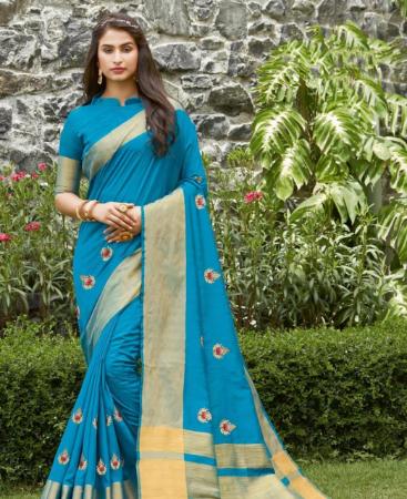 Picture of Appealing Sky Blue Casual Saree