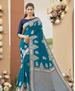 Picture of Marvelous Sea Green Silk Saree