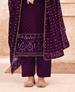 Picture of Ideal Wine Straight Cut Salwar Kameez