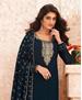 Picture of Nice Nevy Blue Straight Cut Salwar Kameez