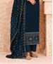 Picture of Nice Nevy Blue Straight Cut Salwar Kameez