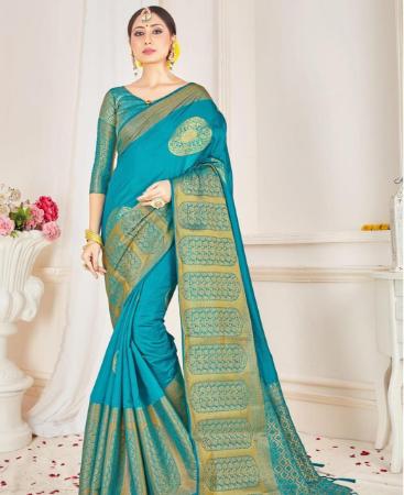 Picture of Sublime Teal Casual Saree