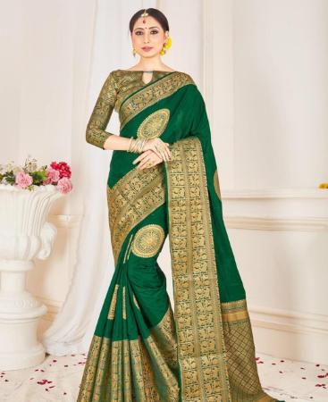 Picture of Pleasing Green Casual Saree