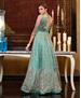 Picture of Beautiful Mint Blue Straight Cut Salwar Kameez