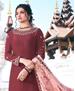 Picture of Superb Maroon Straight Cut Salwar Kameez