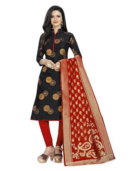 Picture of Appealing Black Cotton Salwar Kameez