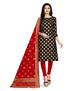 Picture of Shapely Black Cotton Salwar Kameez