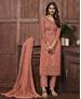 Picture of Comely Peach Straight Cut Salwar Kameez