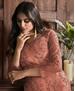 Picture of Comely Peach Straight Cut Salwar Kameez