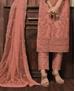 Picture of Comely Peach Straight Cut Salwar Kameez