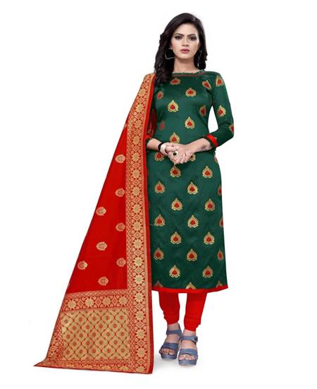 Picture of Nice Green Cotton Salwar Kameez