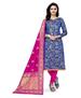 Picture of Superb Blue Cotton Salwar Kameez