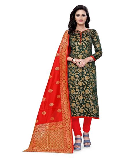 Picture of Fine Green Straight Cut Salwar Kameez