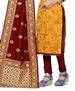 Picture of Fine Yellow Straight Cut Salwar Kameez