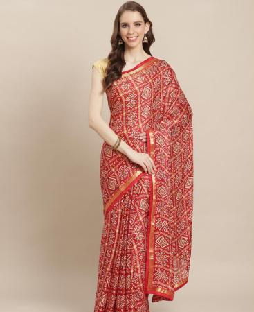 Picture of Delightful Maroon Casual Saree