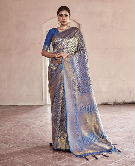 Picture of Fine Blue Designer Saree