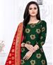 Picture of Superb Dark Green Cotton Salwar Kameez