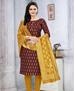 Picture of Beautiful Maroon Cotton Salwar Kameez