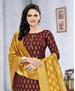 Picture of Beautiful Maroon Cotton Salwar Kameez