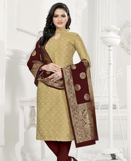 Picture of Alluring Beige Cotton Salwar Kameez