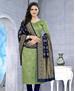 Picture of Magnificent Parrot Green Cotton Salwar Kameez