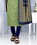 Picture of Magnificent Parrot Green Cotton Salwar Kameez