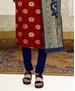 Picture of Graceful Red Cotton Salwar Kameez