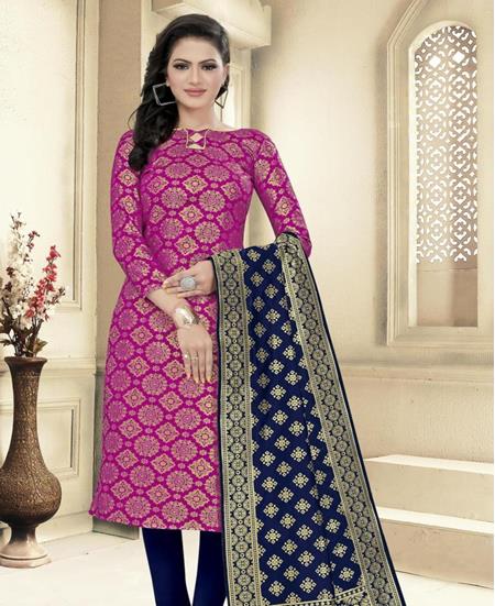 Picture of Amazing Pink Cotton Salwar Kameez