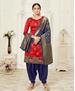 Picture of Charming Red Cotton Salwar Kameez